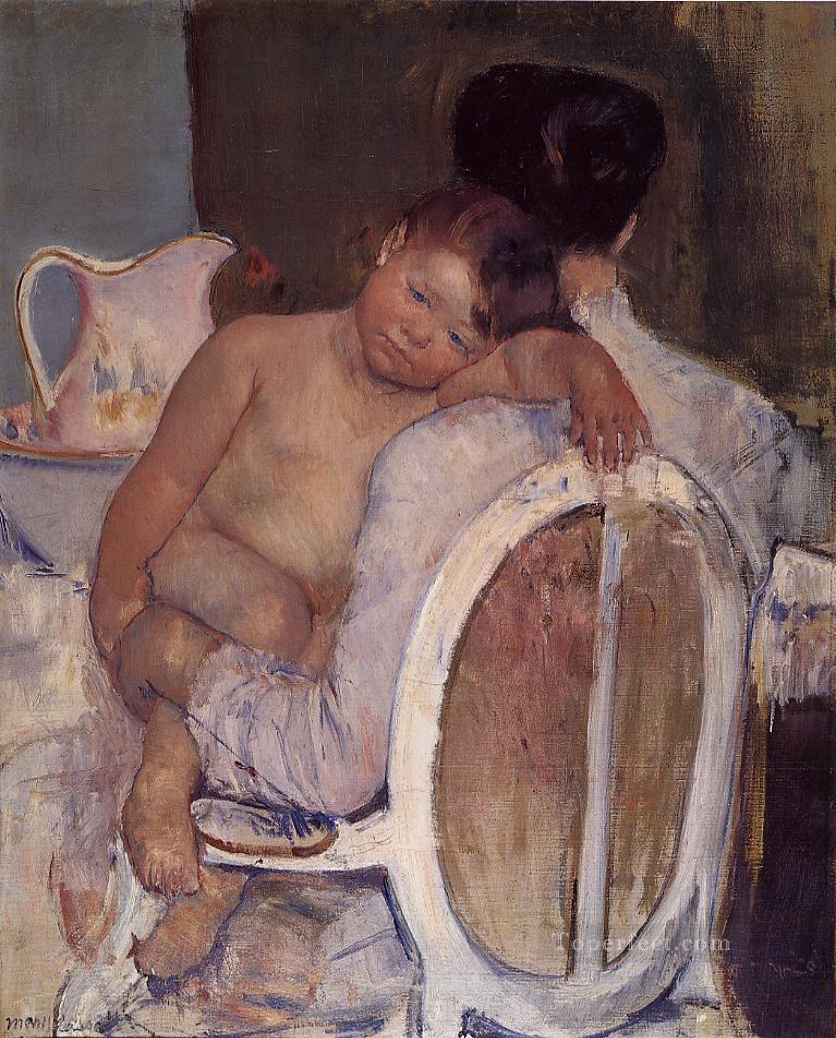 Madre sosteniendo un niño en sus brazos madres hijos Mary Cassatt Pintura al óleo